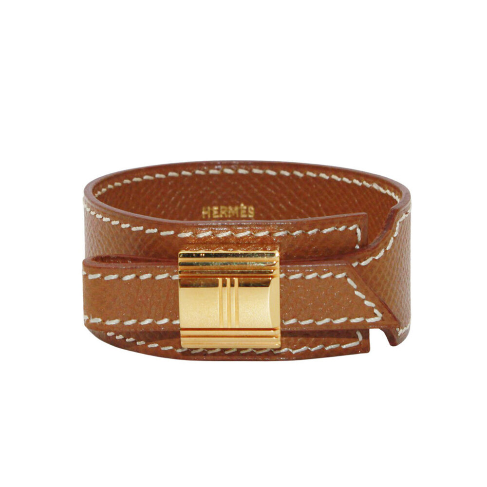 HERMES Brown Leather Bracelet